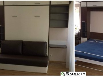 Murphy bed with settee